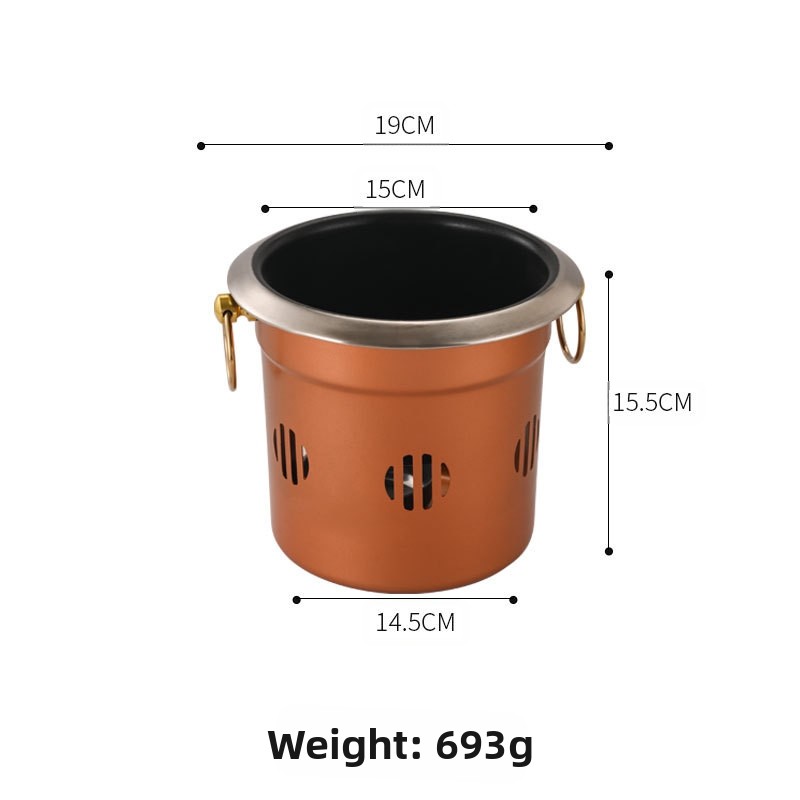 Fuel Stove Cooking Pot Dual Ear Handles Easy To Clean Design For BBQ Parties - Picture 17 of 18