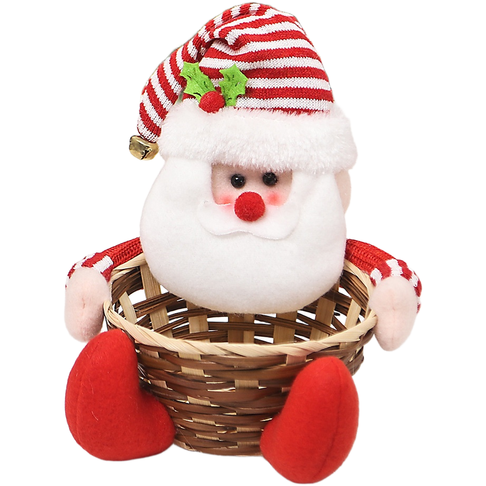 Cartoon Santa Wooden Candy Basket for Children Holiday Candy and Treats - Picture 8 of 10