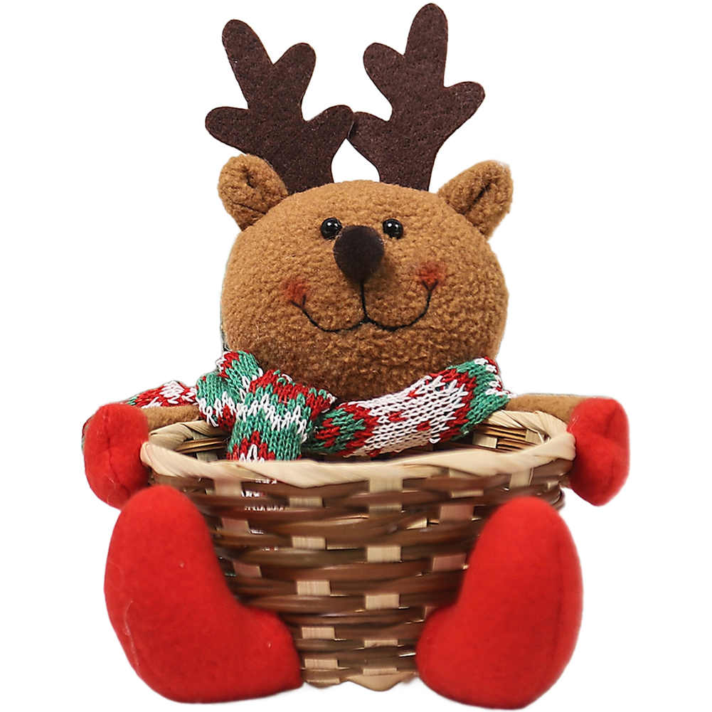Cartoon Santa Wooden Candy Basket for Children Holiday Candy and Treats - Picture 10 of 10