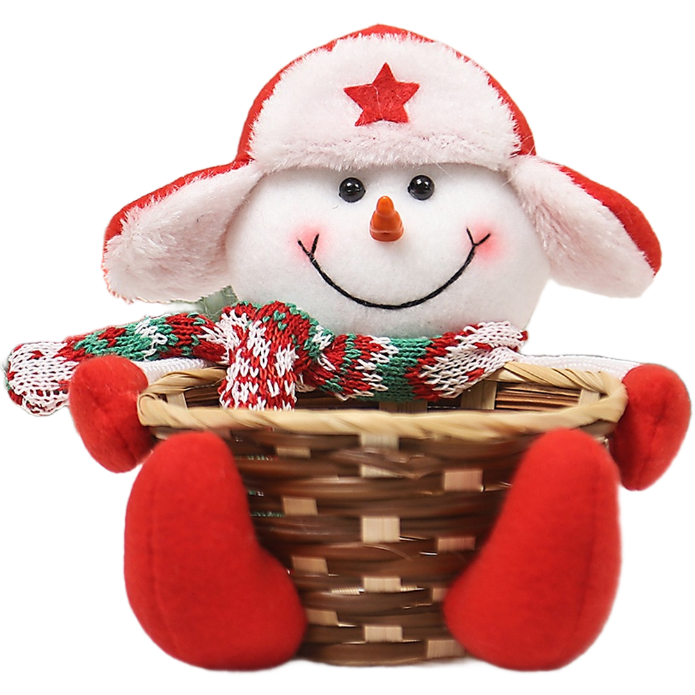 Cartoon Santa Wooden Candy Basket for Children Holiday Candy and Treats - Picture 9 of 10