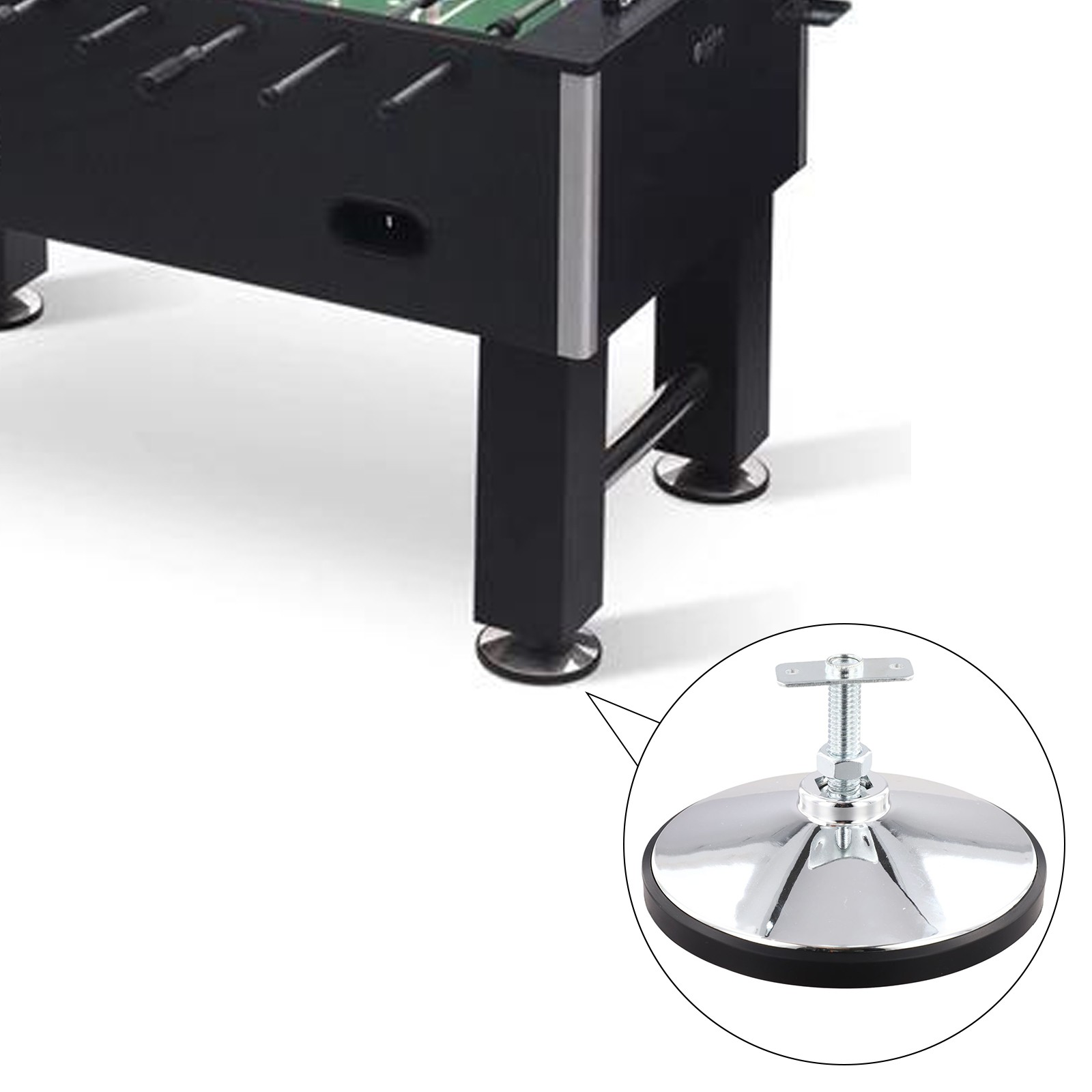 Billiard Leg Levelers Adjustable Height Compact Design Metal Construction