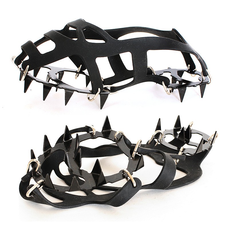 18 Teeth Steel Ice Gripper Spike for Shoes Anti Slip Climbing Hiking Snow Spikes