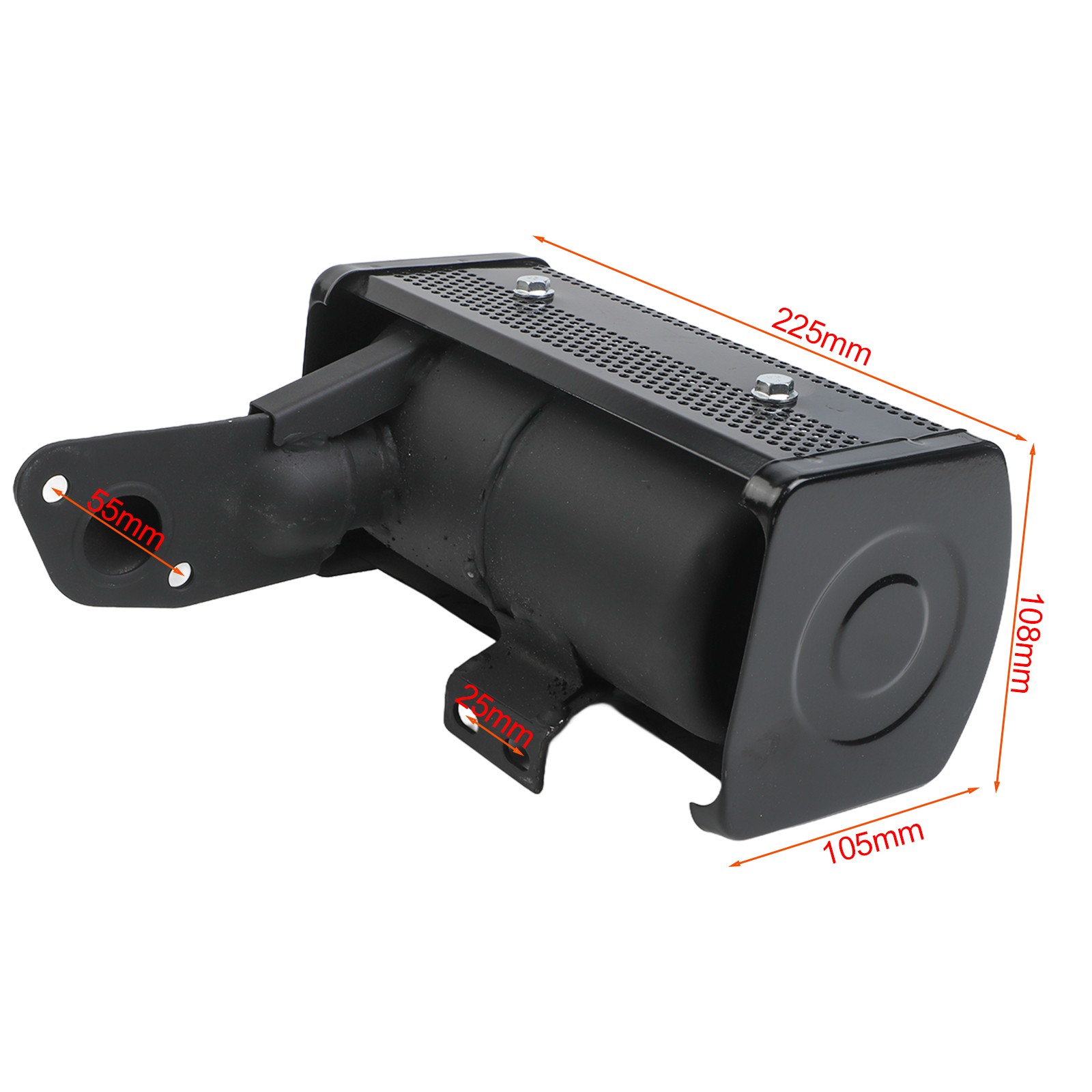Sleek Design Generator Muffler Made of Rust Proof Aluminum Alloy Material