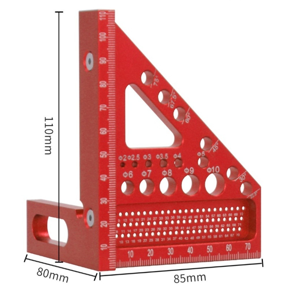Woodworking Scribing Ruler With Angle Gauge For Construction And Engineering