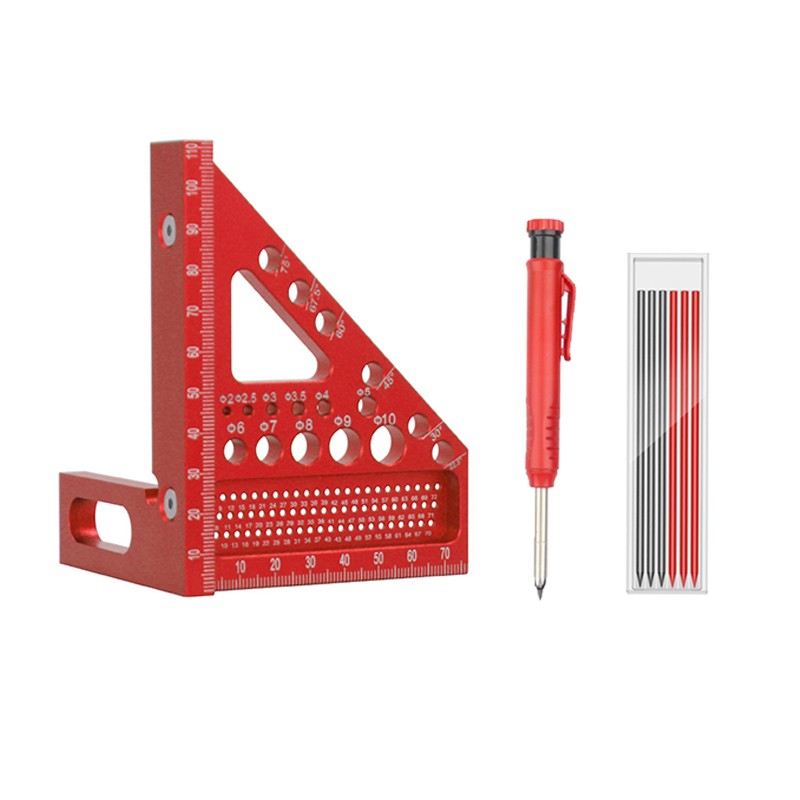 Woodworking Scribing Ruler With Angle Gauge For Construction And Engineering
