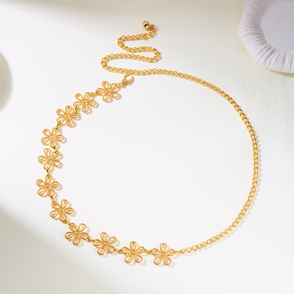 Bohemian Style Waist Chain for Women Vintage Embossed Metal Geometric Design - Picture 23 of 42