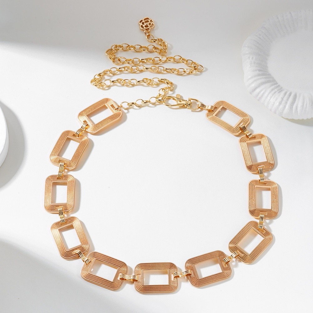 Bohemian Style Waist Chain for Women Vintage Embossed Metal Geometric Design - Picture 20 of 42