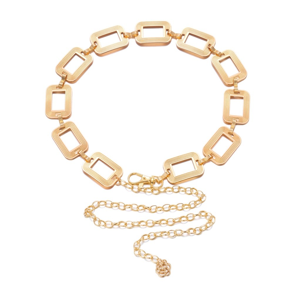 Bohemian Style Waist Chain for Women Vintage Embossed Metal Geometric Design - Picture 21 of 42