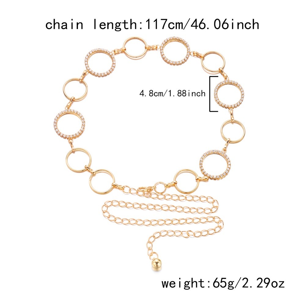 Bohemian Style Waist Chain for Women Vintage Embossed Metal Geometric Design - Picture 17 of 42