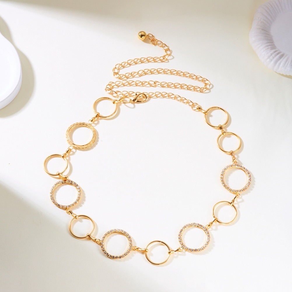 Bohemian Style Waist Chain for Women Vintage Embossed Metal Geometric Design - Picture 18 of 42