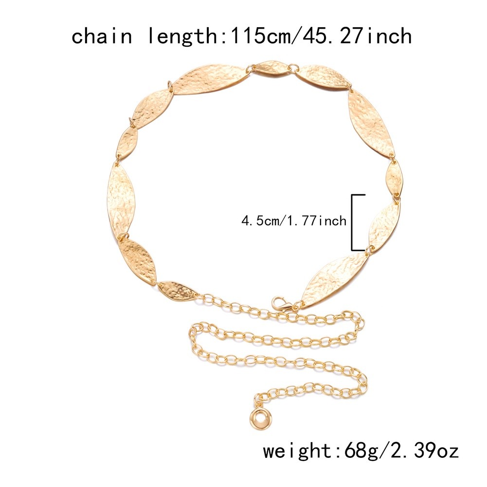 Bohemian Style Waist Chain for Women Vintage Embossed Metal Geometric Design - Picture 35 of 42