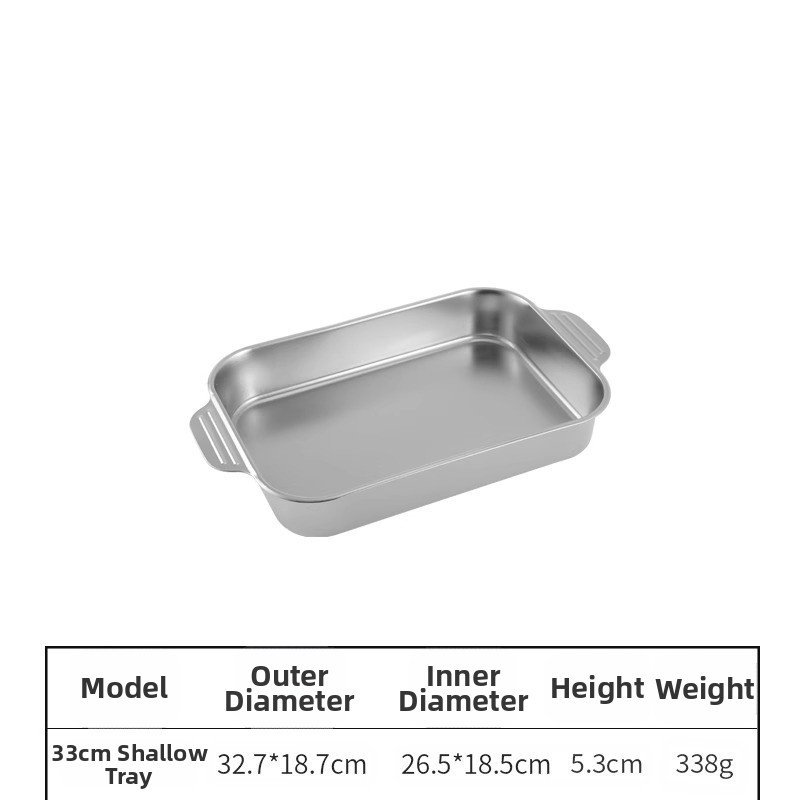 Seamless Welded Rectangular Grill Pan 304 Stainless Steel for Clean Cooking