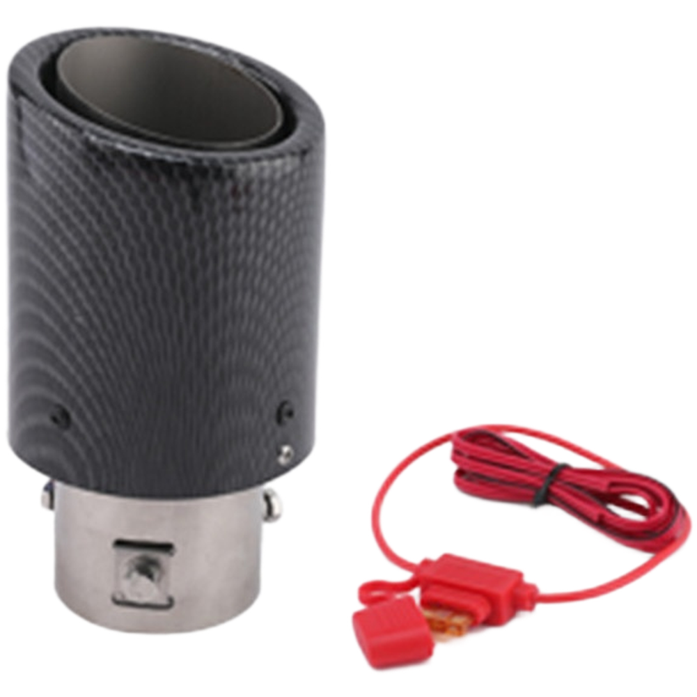 Stainless Steel Exhaust Tip with LED Light and Carbon Fiber Flame Tail Pipe - Picture 13 of 15