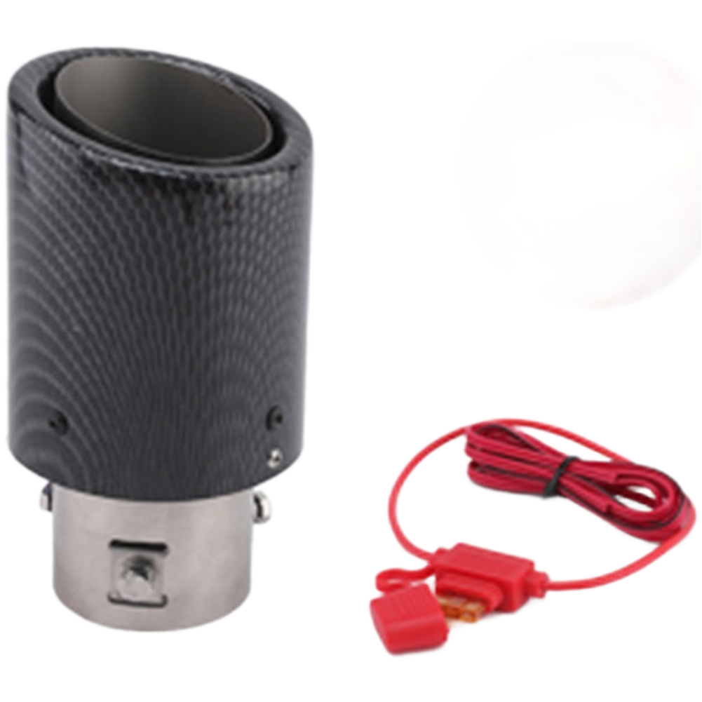 Stainless Steel Exhaust Tip with LED Light and Carbon Fiber Flame Tail Pipe - Picture 12 of 15