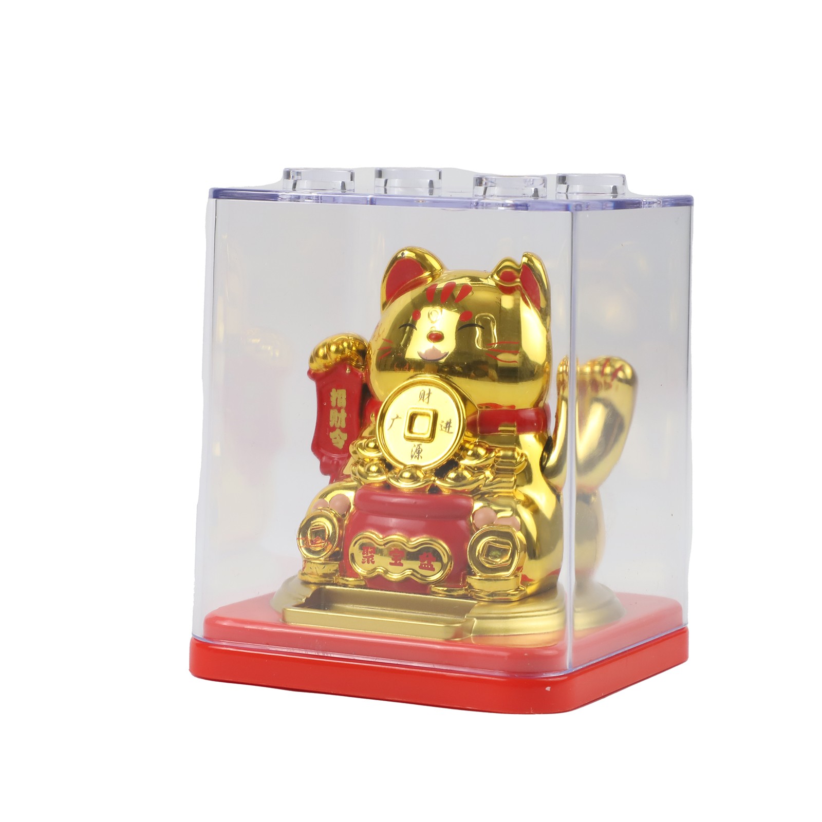Lucky Cats with Solar Power Vibrant Energy Enhancer for Homes and Offices Alike