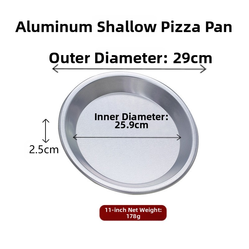 5 to 12 Inch Pizza Pan Set Aluminum Anodized Deep and Shallow for Oven Baking