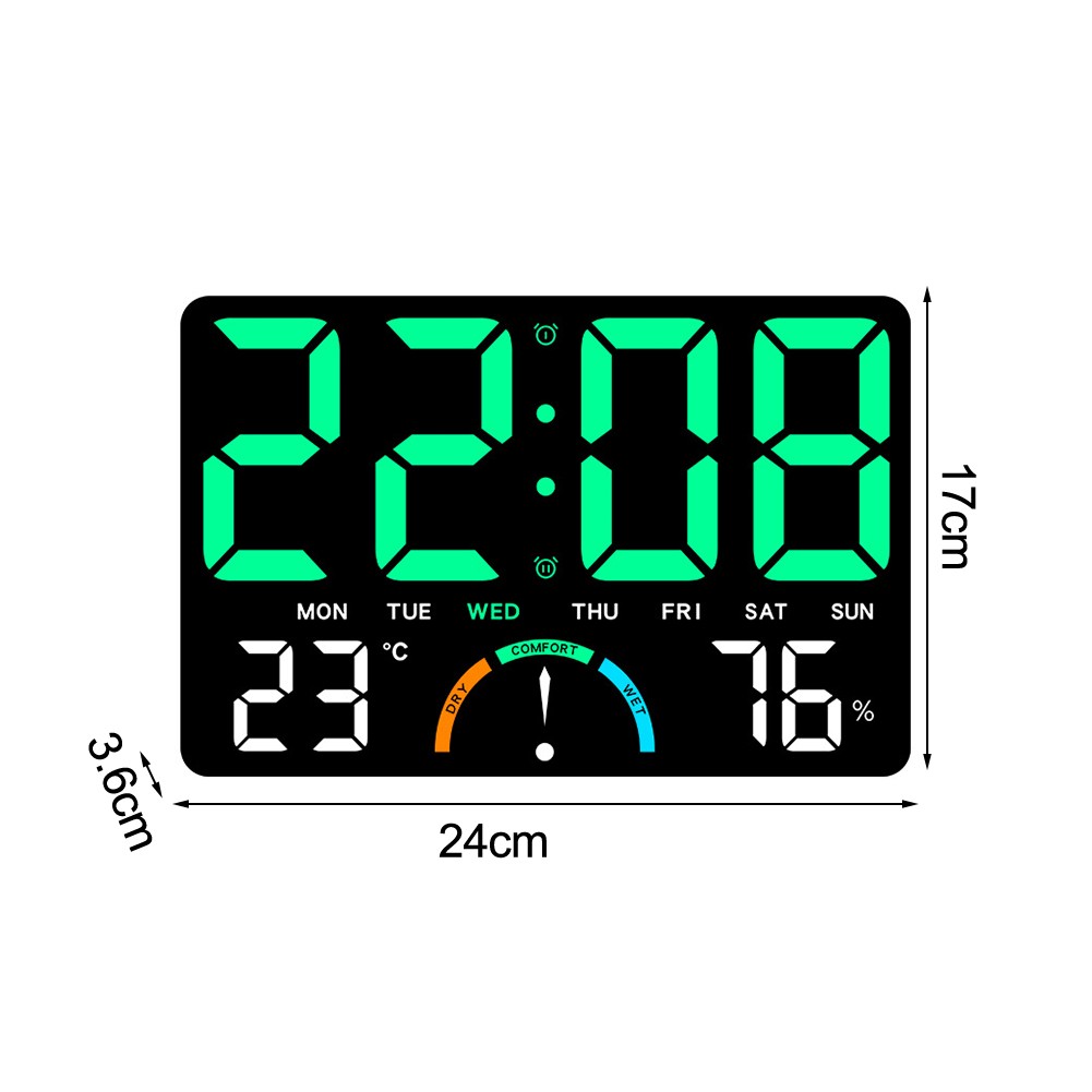 LED Digital Clock Home Decoration Comfort Level Indicator Convenient Display