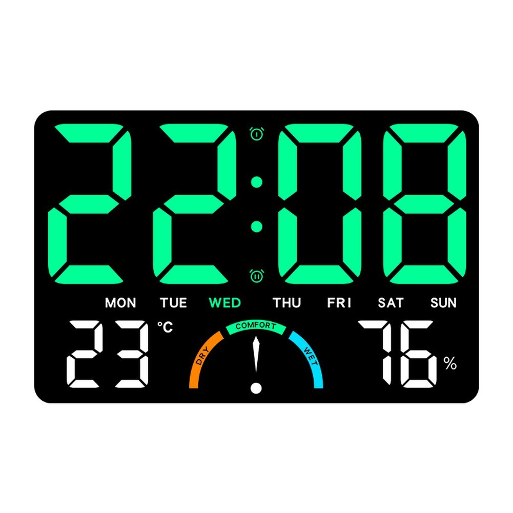 LED Digital Clock Home Decoration Comfort Level Indicator Convenient Display