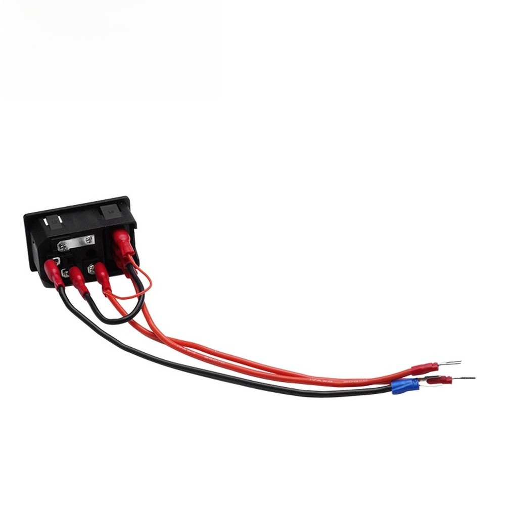 Fuse Protected Power Switch Socket 10A for 3D Printer 220V 110V Pre Wired