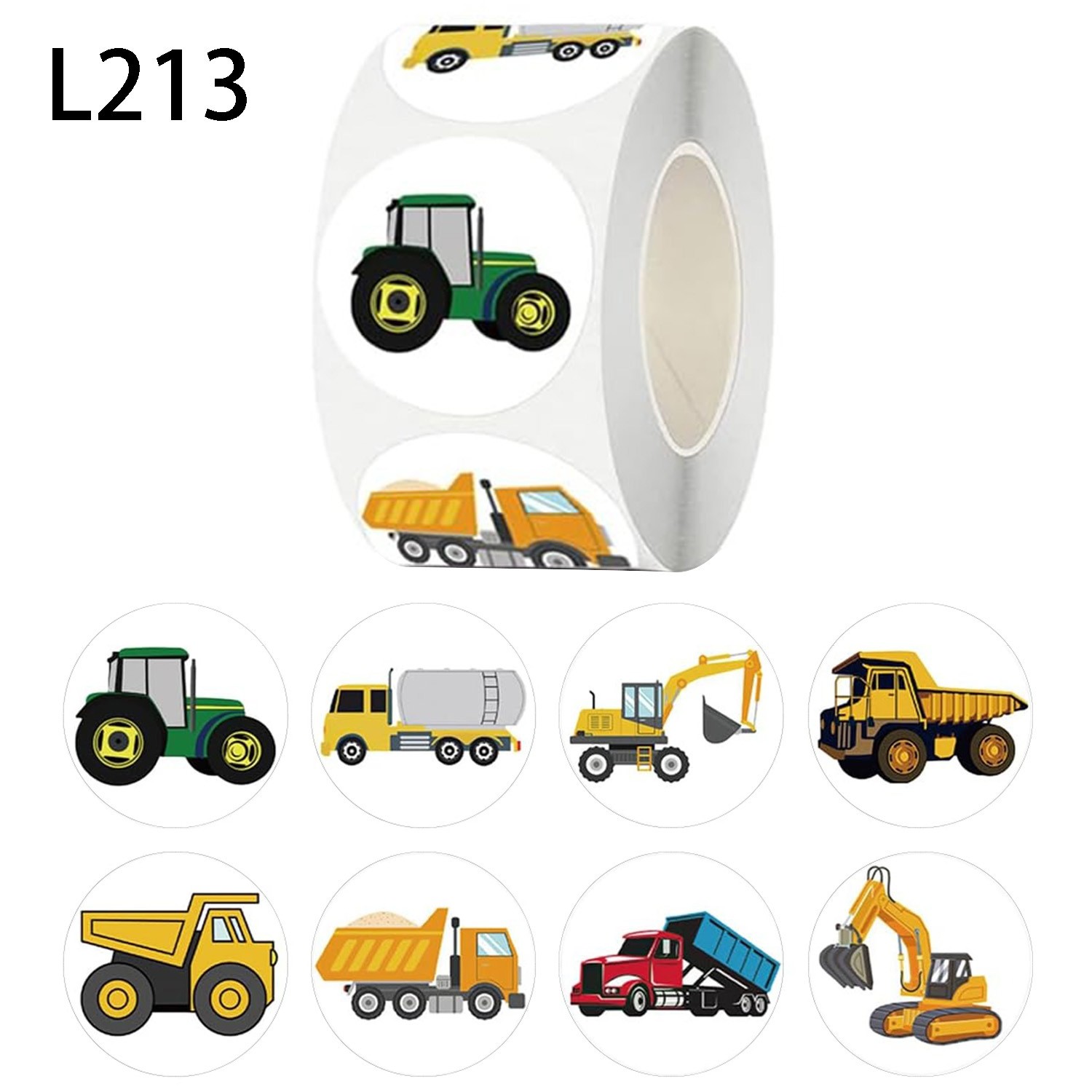 500 Pieces Sticker Labels for Toy Cars Vehicles Decoration Roll Easy to Peel