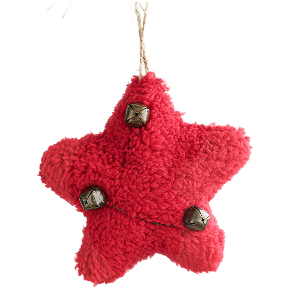Red Plush Christmas Tree Hanging Decorations Pendant Red Holiday Accessories - Picture 28 of 33