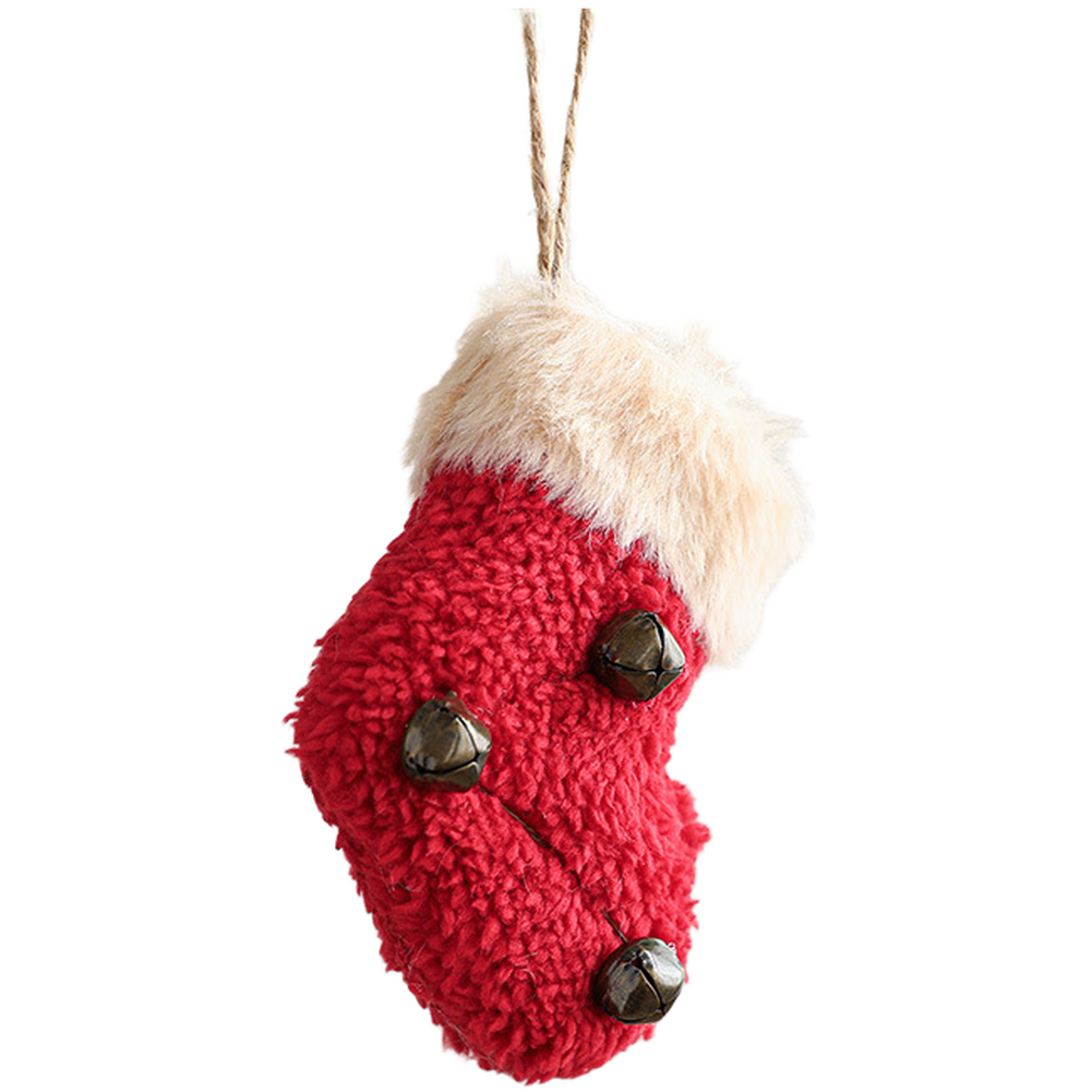 Red Plush Christmas Tree Hanging Decorations Pendant Red Holiday Accessories - Picture 22 of 33