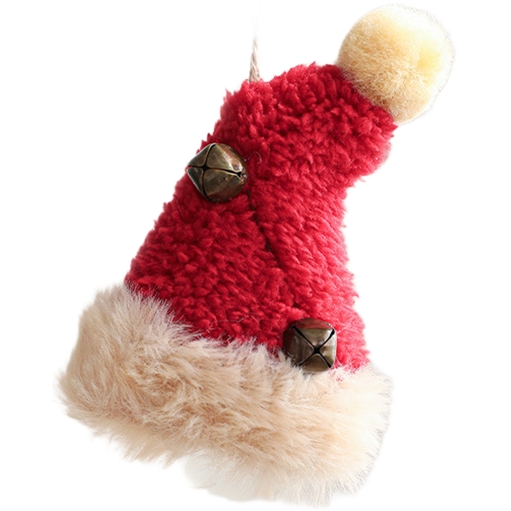 Red Plush Christmas Tree Hanging Decorations Pendant Red Holiday Accessories - Picture 26 of 33