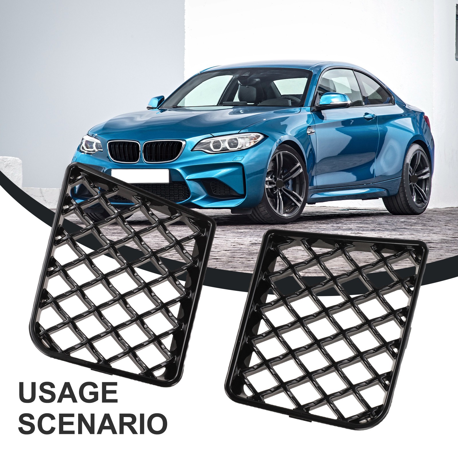 For BMW G87 M2 Front Bumper Lower Mesh Grille Guard 2 Pieces 2023 2025