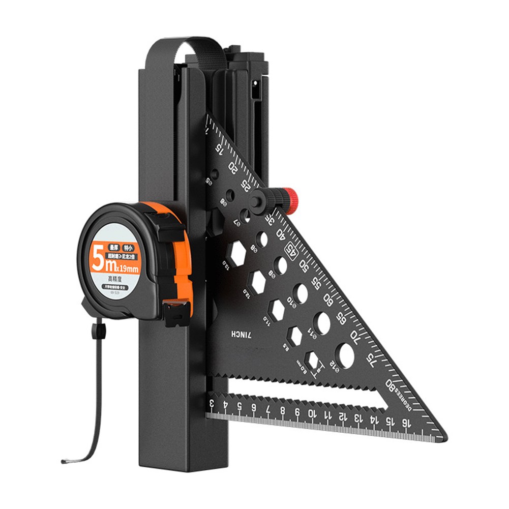 Steel Tape Measure 5M Combined with 7 Inch Triangle Ruler and Waist ...