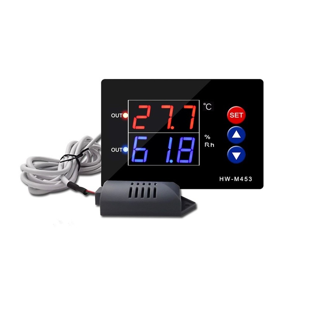 Digital Panel Mounted Temperature Humidity Controller Dual Output for relay