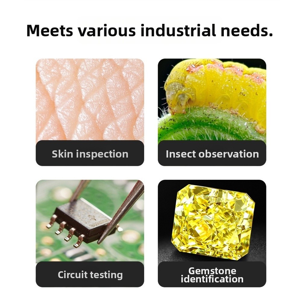 1600X Digital Microscope for For ANDROID and For IOS Phones with 8 LED Lights