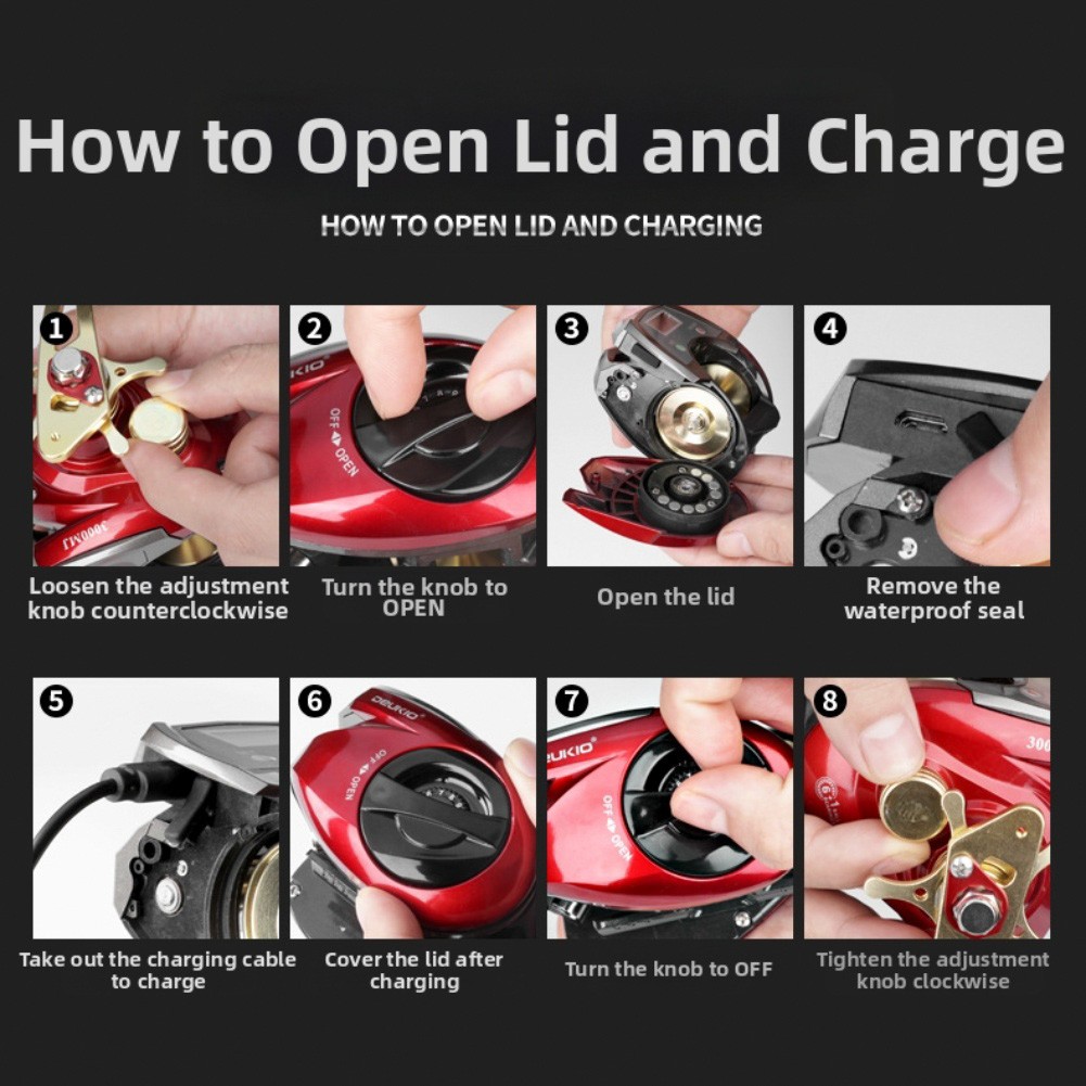 Digital Count Carbon Fiber Casting Reel Magnetic Brake System For Sea Fishing - Picture 32 of 38