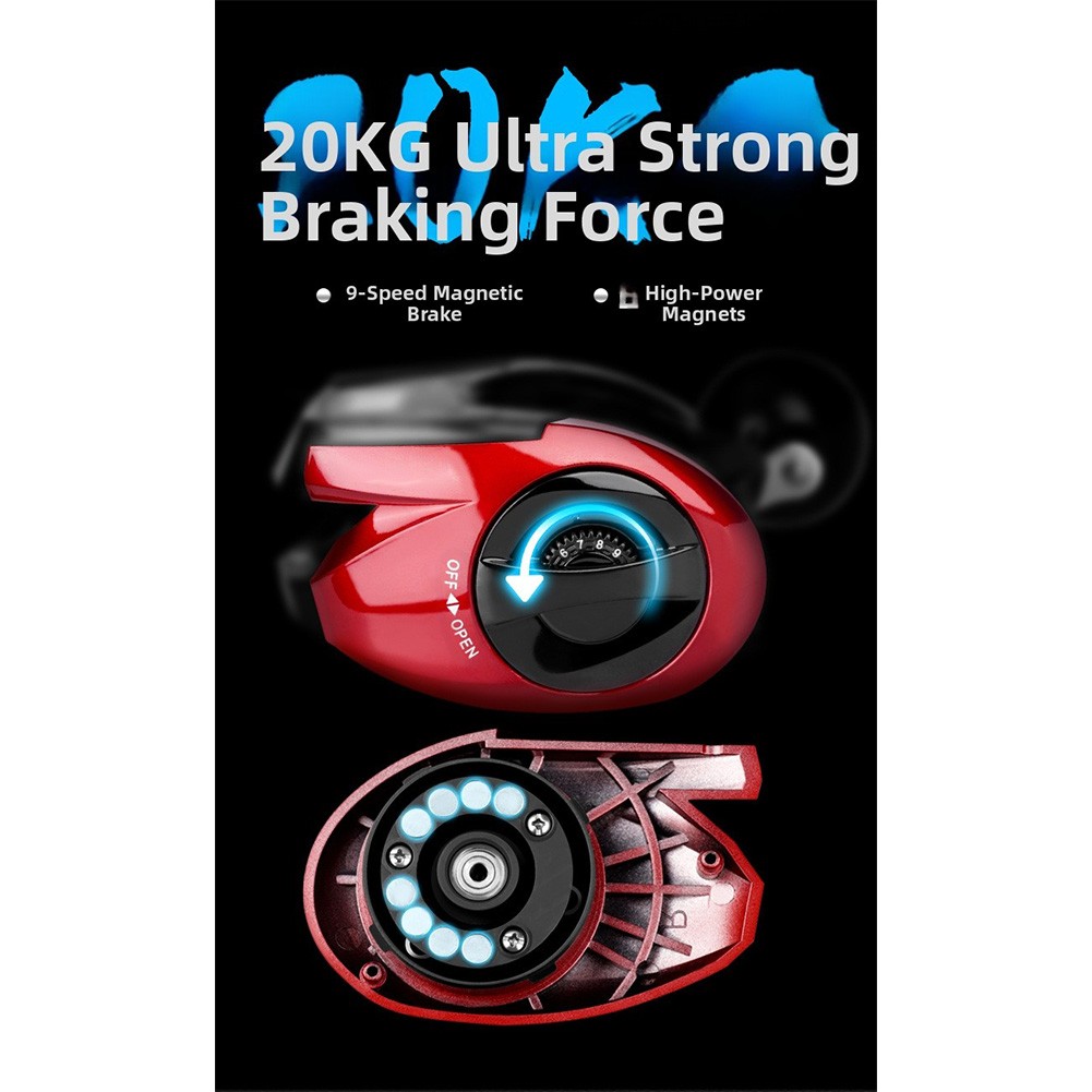 Digital Count Carbon Fiber Casting Reel Magnetic Brake System For Sea Fishing - Picture 30 of 38