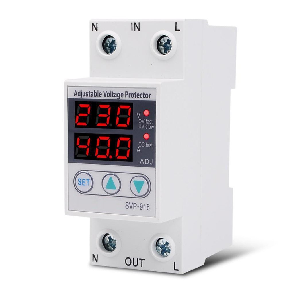 Adjustable Voltage Surge Protector SVP916 Current Limiting 40A 63A 80A