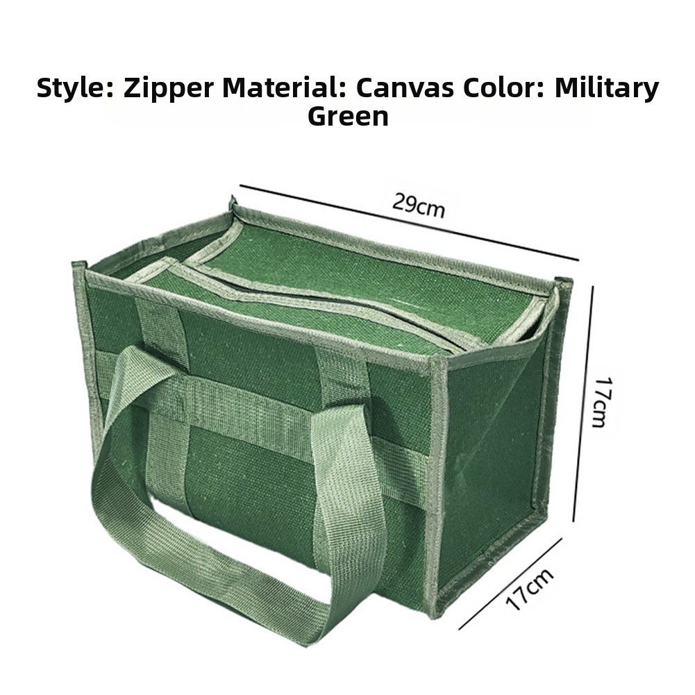 Multi Functional Canvas Tool Kit with Spacious Storage and Reinforced Stitching