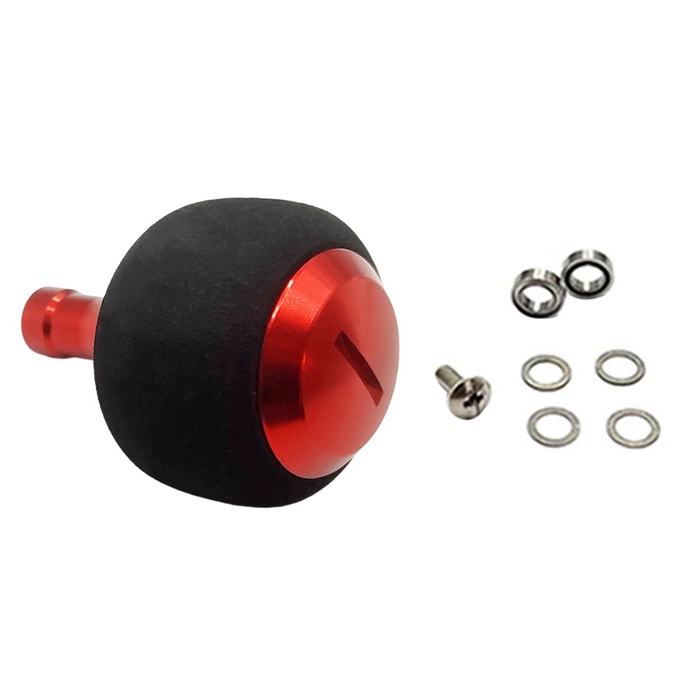 CNC Aluminum Alloy Fishing Reel Handle with EVA Grip Ball Knob for Shaft 27 4mm