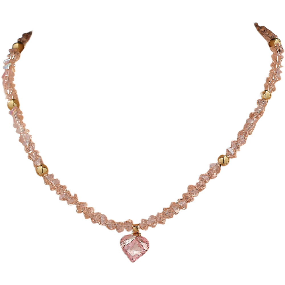 Lightweight Zinc Alloy Heart Necklace with Sparkling For CRYSTAL for Style - Picture 13 of 22