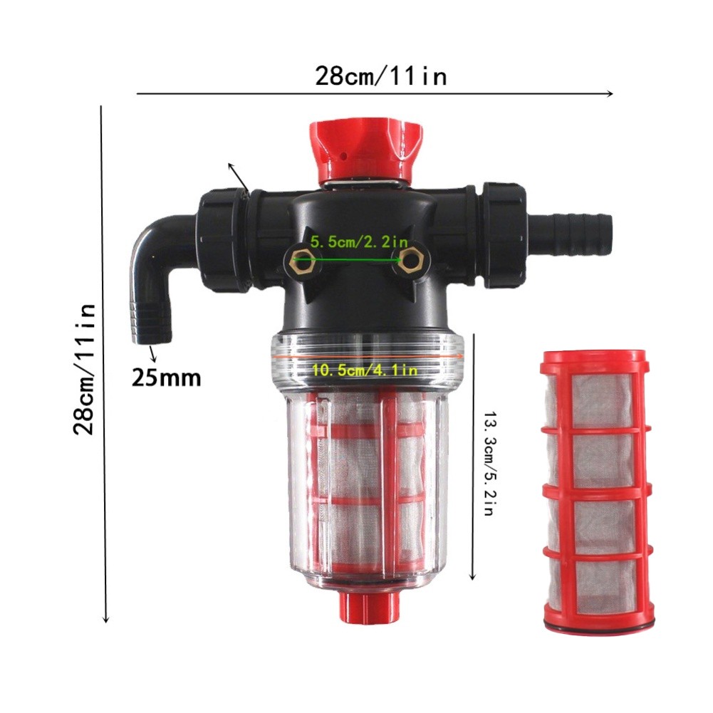 Irrigation Water Pump Filter Inline Strainer with Double Layer Fine Mesh Design