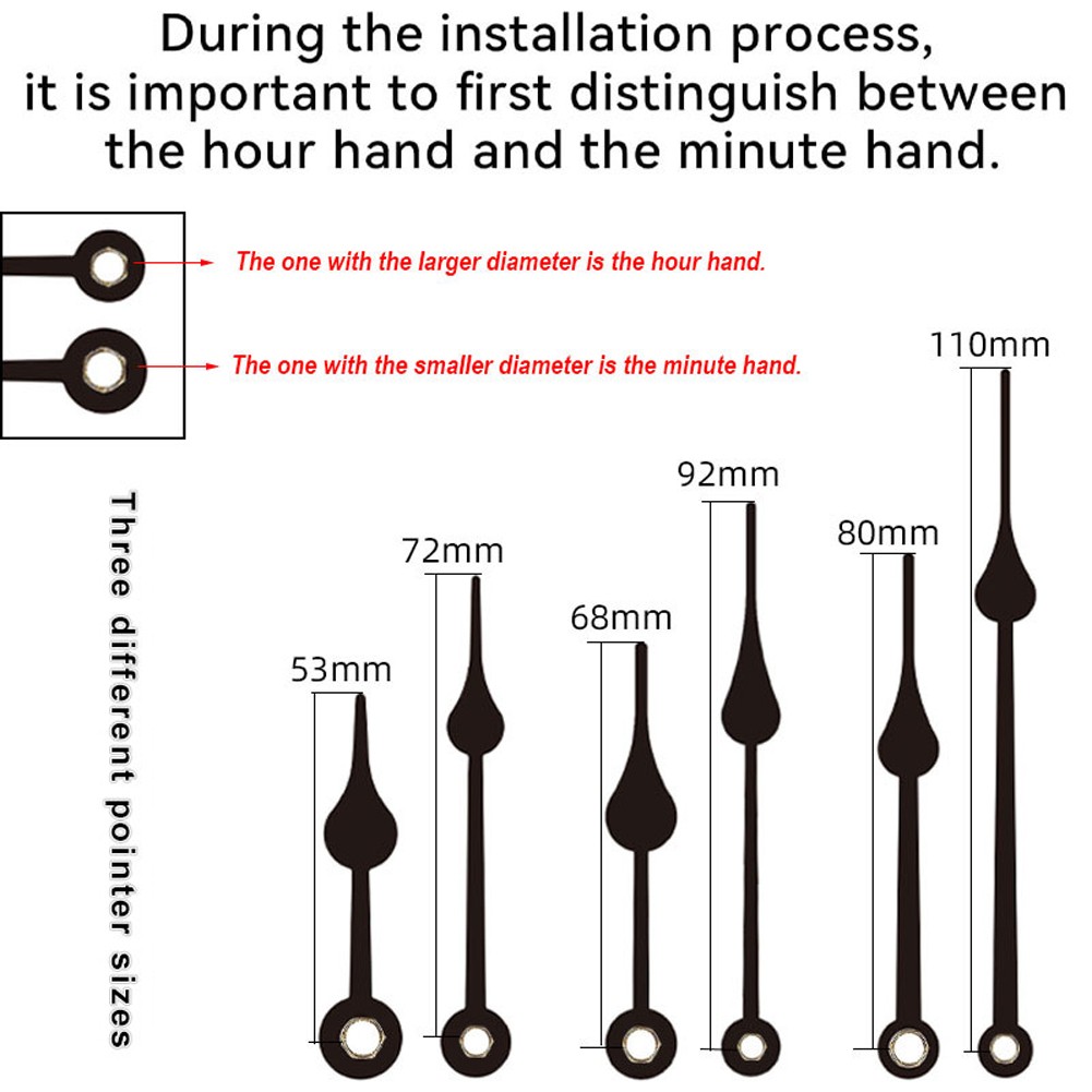 3 Quartz Clock Movements with Multiple Hands for Clock Repair and Replacement