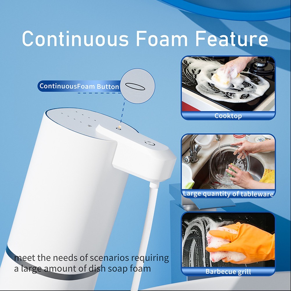 Waterproof Automatic Soap Dispenser for Wall Mount with Adjustable Levels