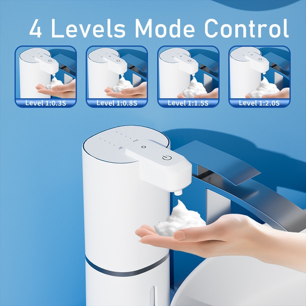 Waterproof Automatic Soap Dispenser for Wall Mount with Adjustable Levels