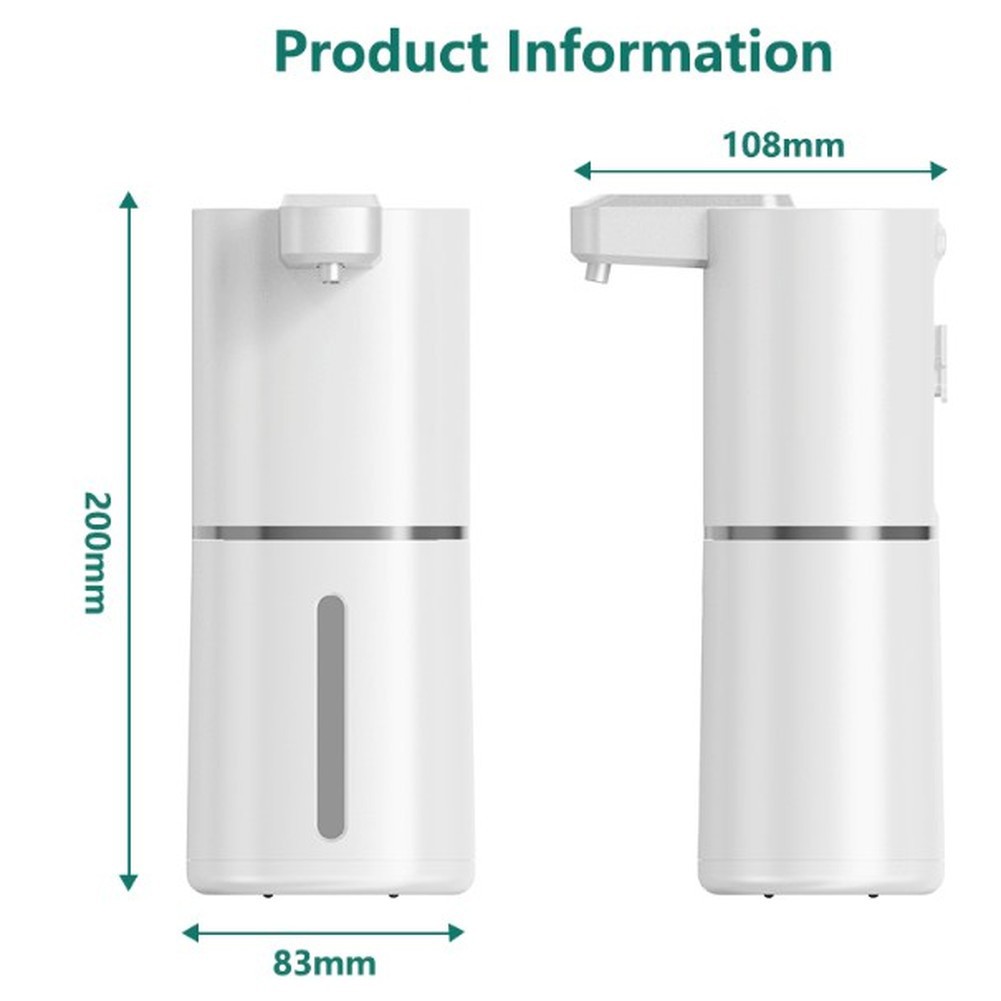 Waterproof Automatic Soap Dispenser for Wall Mount with Adjustable Levels