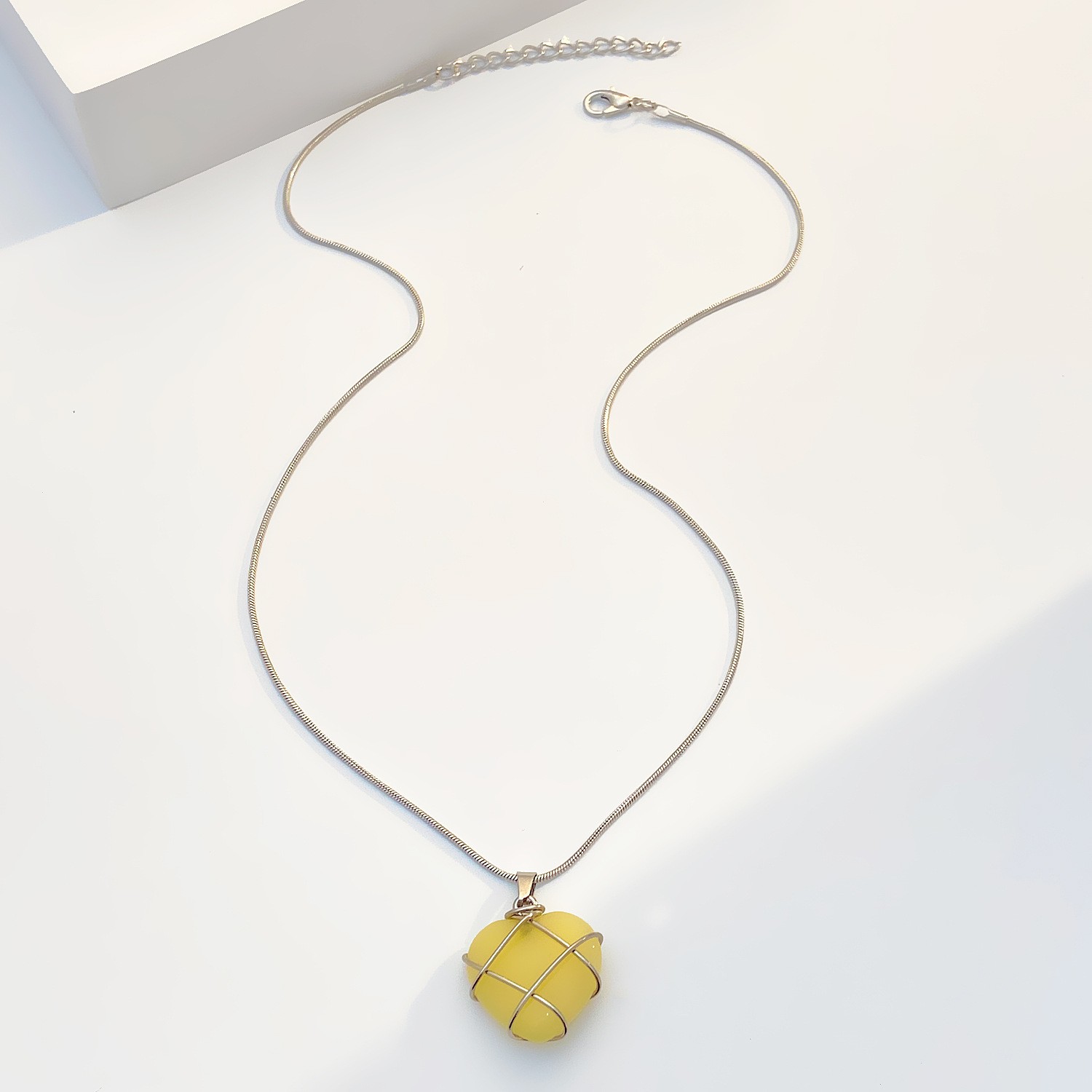 For Women Necklace with For CRYSTAL Accent Heart Shaped Opal Clavicle Style - Picture 22 of 22