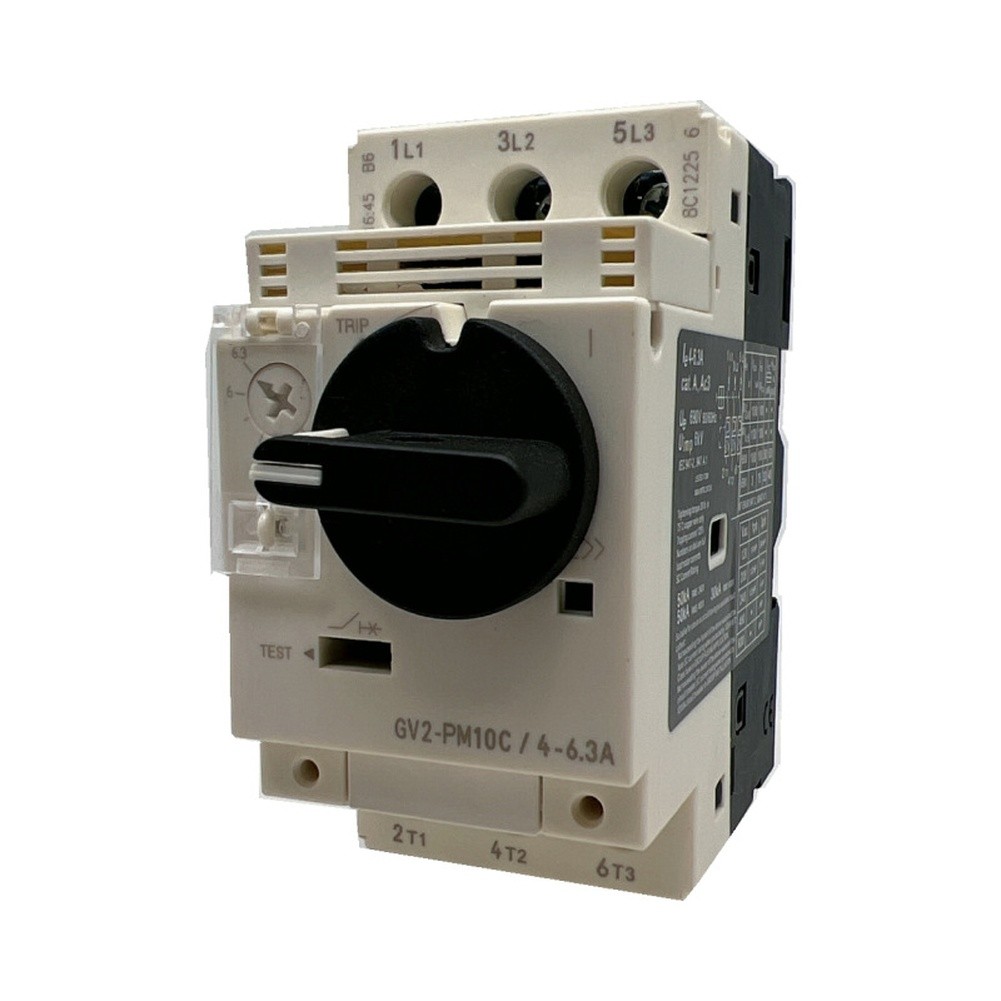 GV2 PM Series Adjustable Current 100kA Breaking Capacity Compact DIN Rail Mount