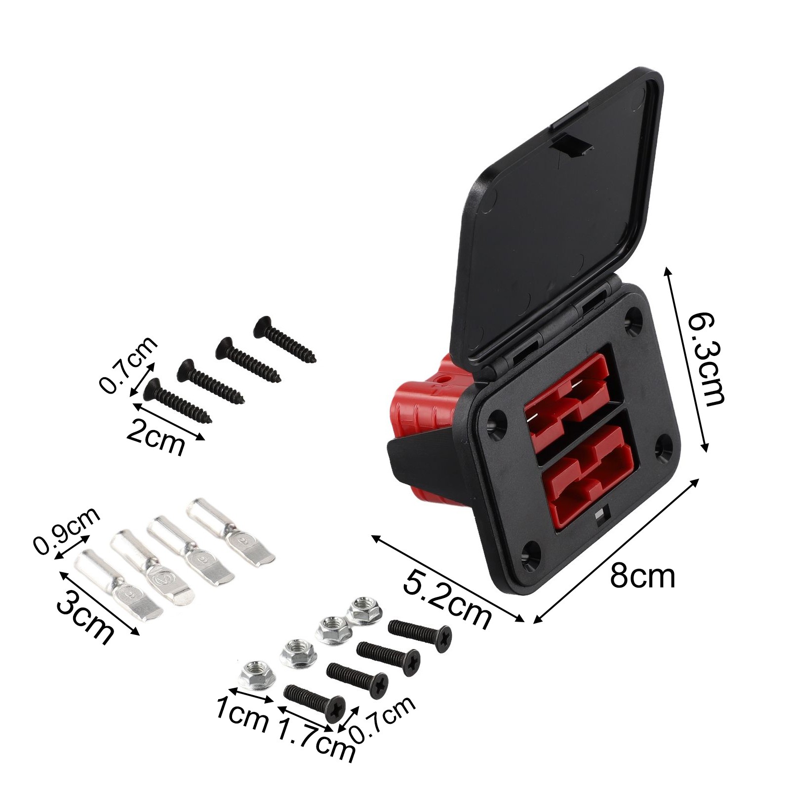 Compact Size 50A 600V Twin Dual Flush Mount Bracket for Power Connection