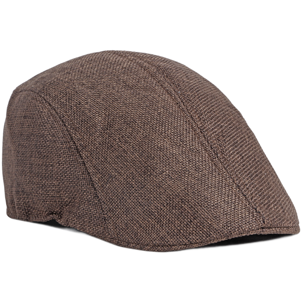 Classic British Retro Beret Hat for Men Summer Breathable Mesh Flat Top Design