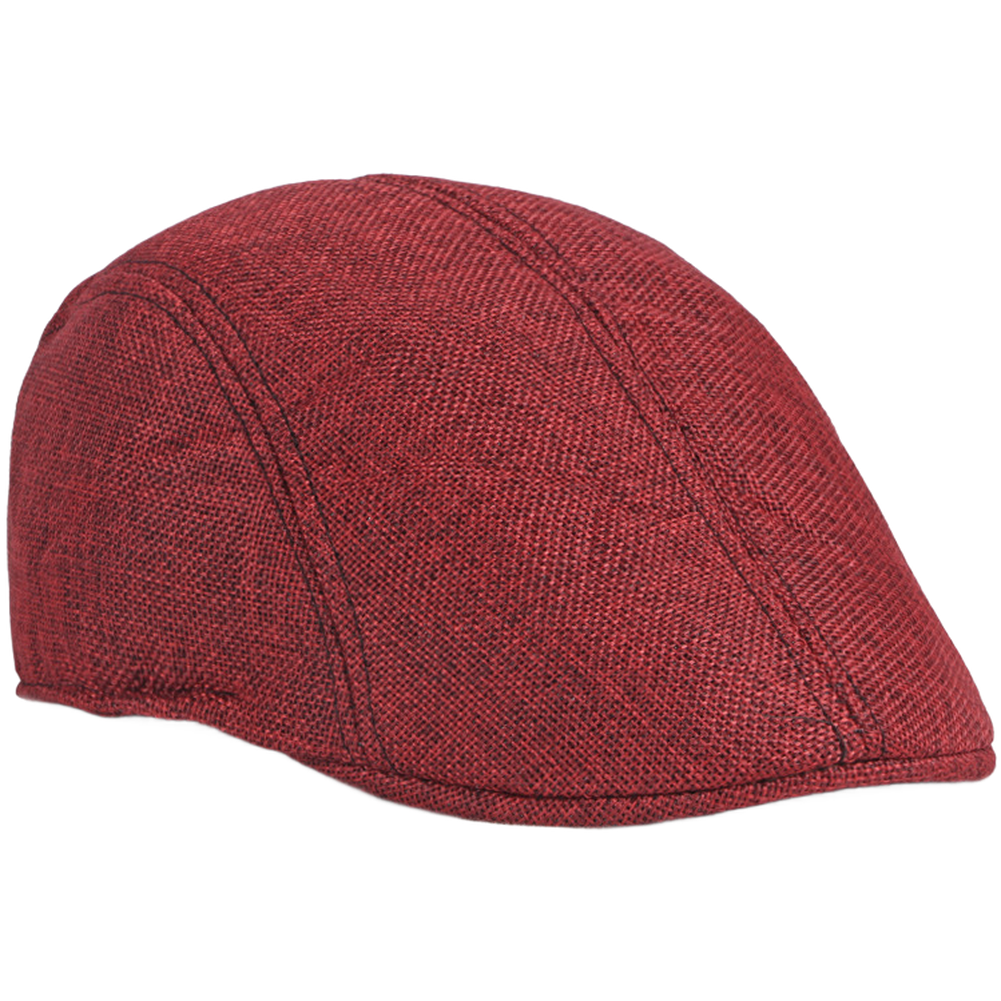 Classic British Retro Beret Hat for Men Summer Breathable Mesh Flat Top Design