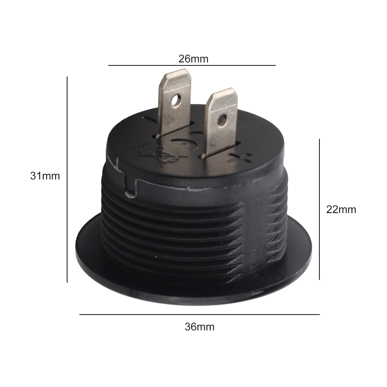 Compact Modified Motorcycle Car Battery Voltmeter Clear LED Display 12V24V