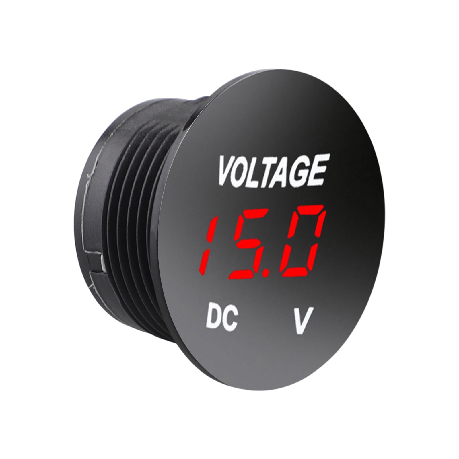 Compact Modified Motorcycle Car Battery Voltmeter Clear LED Display 12V24V