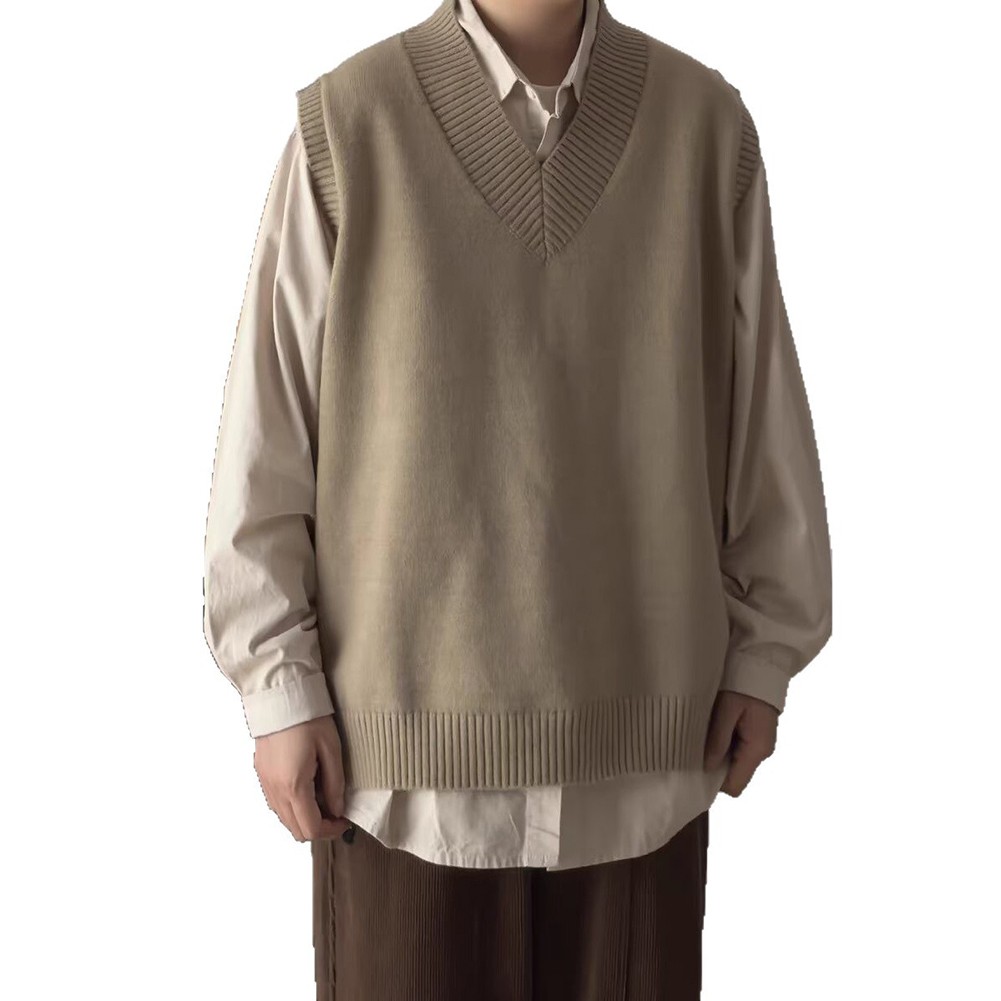 Men Knit Vest Sleeveless Sweater Spring Outfit Classic Theme O-neck Collar - Picture 20 of 22